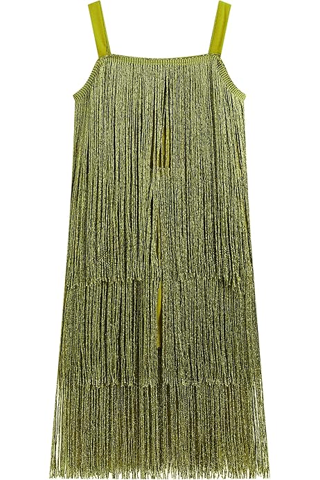 Vestido Con Flecos Generic Vestido De Flapper Para Niñas Con