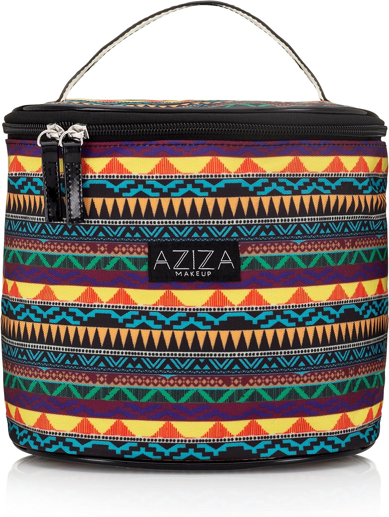 Aziza Tribal Print Makeup Organizer | Fashionable Cosmetics Bag | Multi-functional Cute Big Makeup Bag for Storage