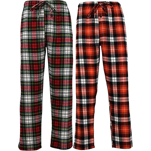 Andrew Scott Men's 2 Pack Super Soft Woven Pajama & Sleep Long