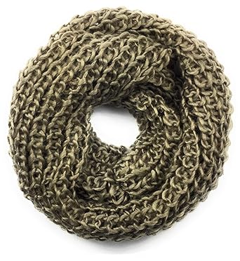 Feelinko Warmer Strickschal Schal Loop Halstuch Schlauchschal Rundschal Tuch Damen Women