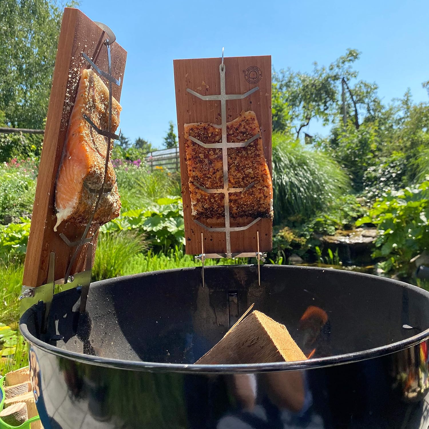 BargenBasics 2er-Set Flammlachsbretter