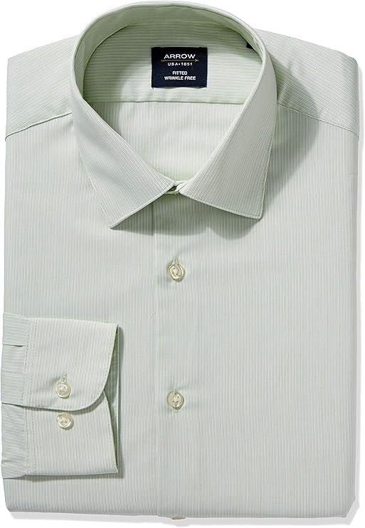 Arrow 1851 Men's Dress Shirt Fitted Stripe Amazon.co.uk Clothing