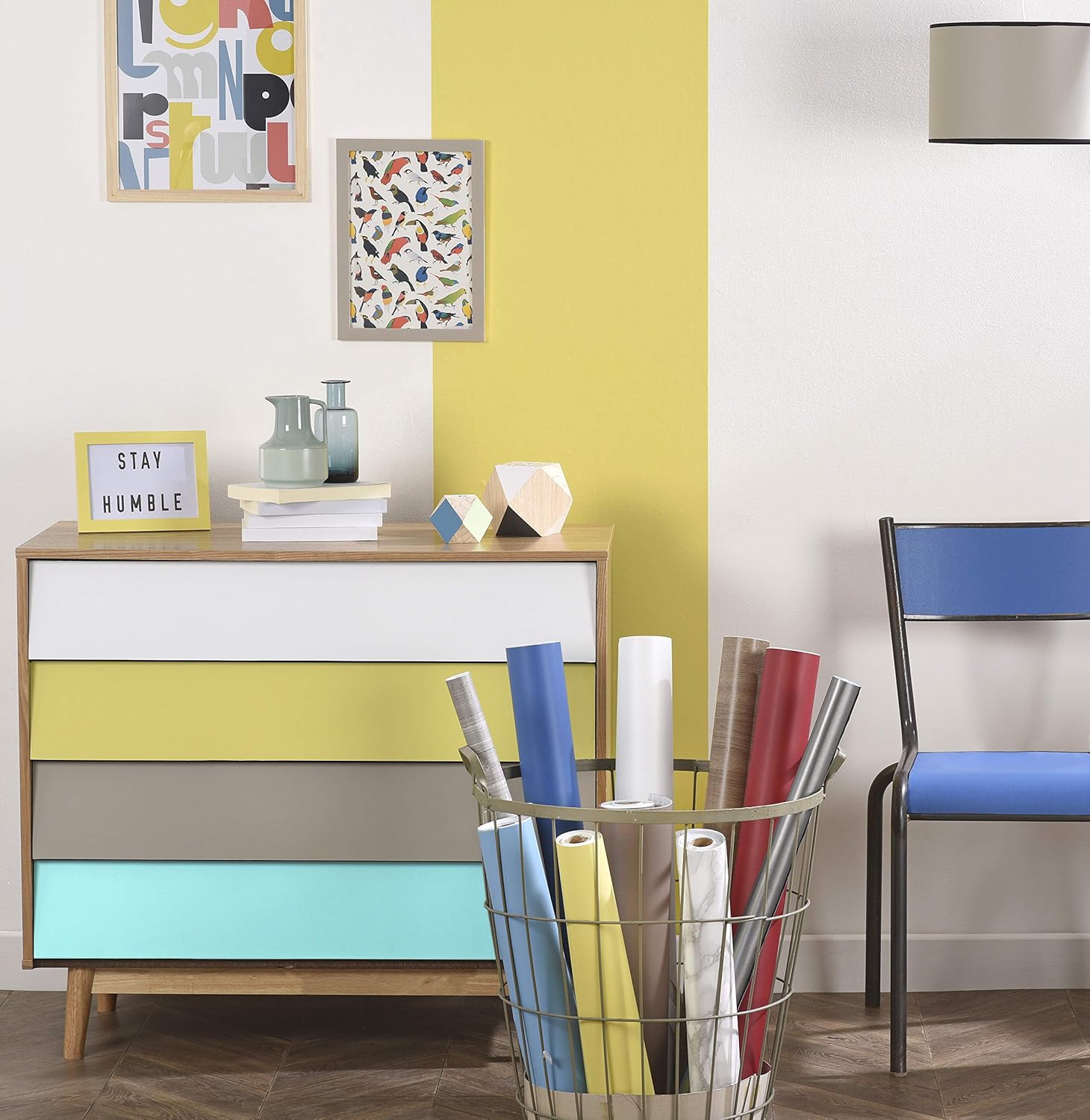 Venilia Lámina Adhesiva Uni Matt Azul Lámina Decorativa Lámina ...