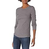 Dickies Women's Plus Size Long Sleeve Crew Neck Thermal Shirt, Graphite Single Dye, 3X