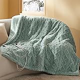 Bedsure Heated Blanket Electric Throw - Jacquard