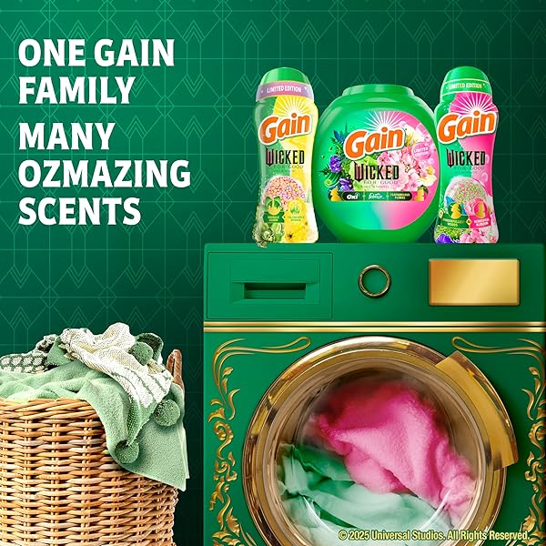 GAIN FLINGS! “WICKED: FOR GOOD” LIMITED EDITION LAUNDRY DETERGENT PACS, 42 COUNT, FANTABULOUS FLORAL SCENT, 3 IN 1 HE DETERGENT PACS WITH OXI BOOST AND FEBREEZE