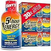 5-hour ENERGY BERRY Flavor, 30 Count, Regular Strength Energy Shot | 1.93 Fl Oz, Amino Acids, B Vitamins, Sugar Free and Zero Calories