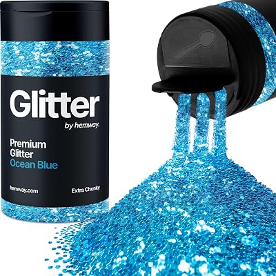 Hemway Ocean Blue Glitter Shaker 130g Extra Chunky Resin Epoxy Craft