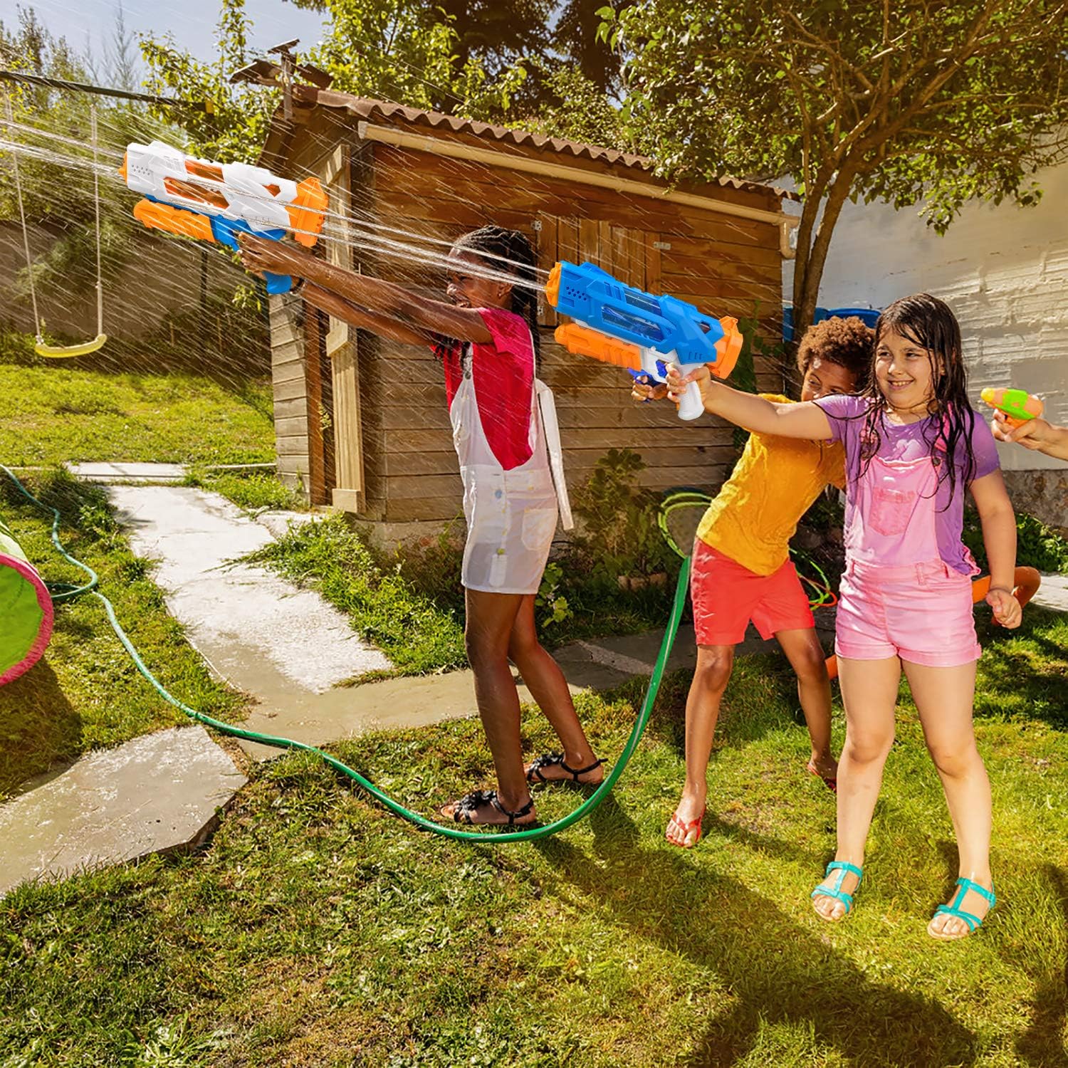 Balnore Juguete Pistola De Agua Con Largo Alcance Para Ninos Pistola De Agua Para Adultos 10 12 Metros De Rango 1200ml Playa Tuberias Al Aire Libre Fiesta Piscina Piscina Playa Juego De Lucha