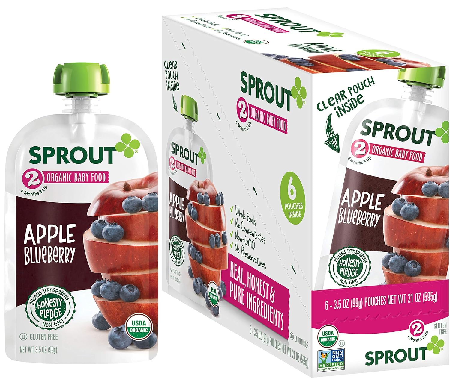 clear baby food pouches