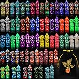 QMAY Polyhedral Dice Set 245 Pieces 35x7 D20 D12 D10 D8 D6 D4 Acrylic view 8