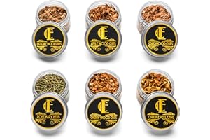 Charred Edge Cocktail Companion Variety Pack Premium Smoker Wood Chips for Cocktail Smokers, Food, Wine, and Drinks. 6 Flavors Including Rosemary Herb, Orange Peel, Oak, Cherry, Apple, and Hickory