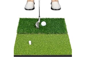 LYDARZ Portable & Foldable Golf Practice Mat – Dual-Turf Golf Hitting Mat for Indoor & Outdoor Swing and Chipping – Fairway & Rough Turf Golf Training Mat for Backyard and Home