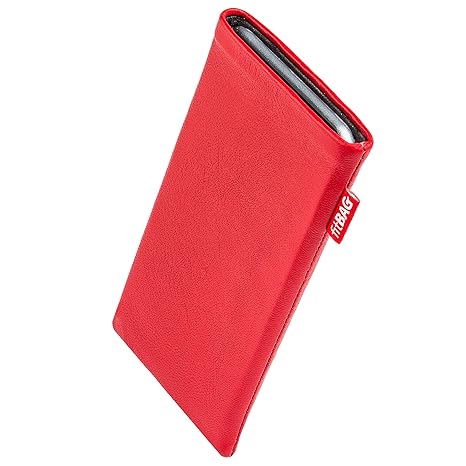 fitBAG Beat Rot Handytasche Tasche aus Echtleder Nappa mit Microfaserinnenfutter für LG G4 | Hülle mit Reinigungsfunktion | M