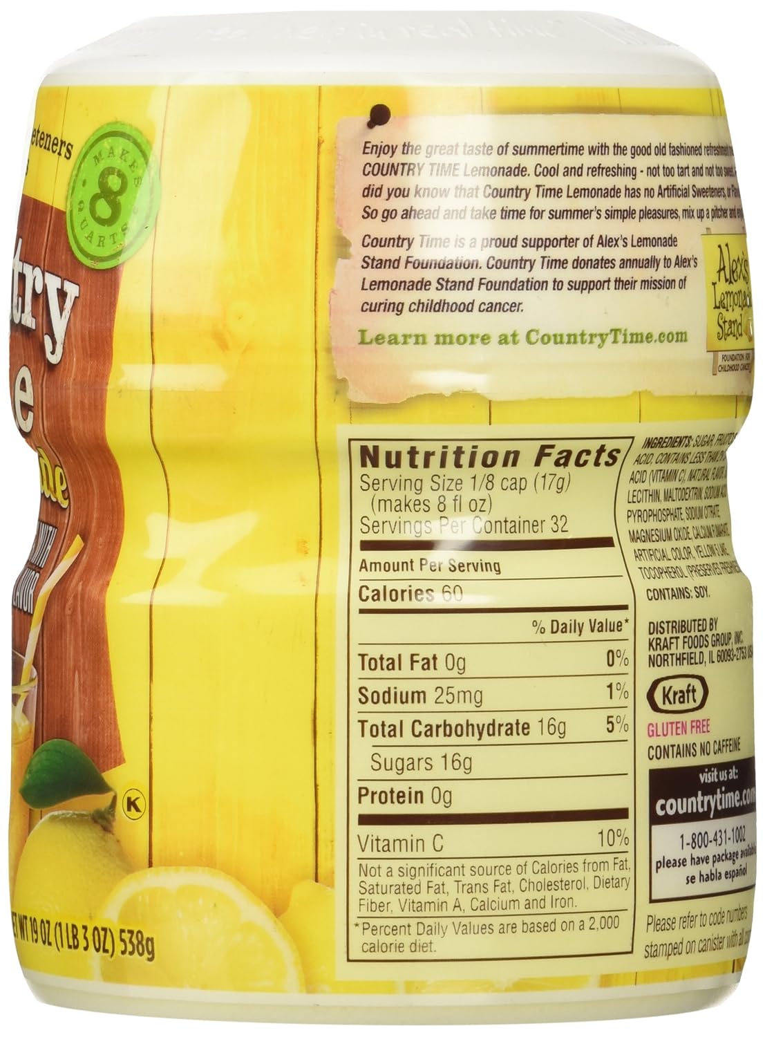 country time pink lemonade nutrition facts