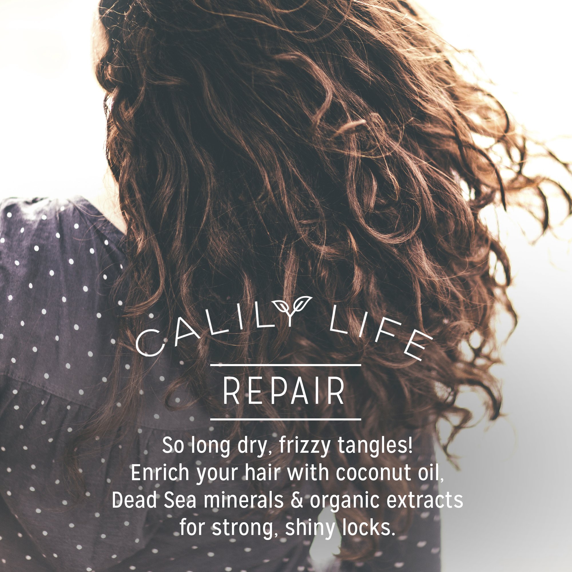 Calily Life Organic Coconut Oil Hair Mask with Natural Dead Sea Minerals, 17 Oz.–Promotes Healing and Natural Hair Growth - Enriches and Repairs Damaged Hair, Hydrates, Softens, Shines & Strengthens