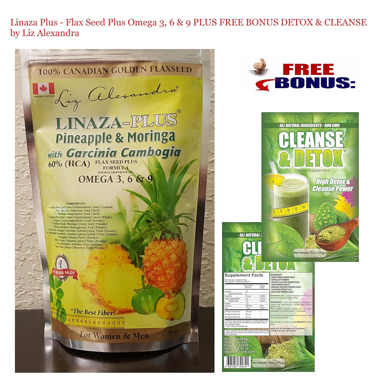 Amazon.com: Linaza Plus - Flax Seed Plus Omega 3, 6 & 9: Health & Personal Care