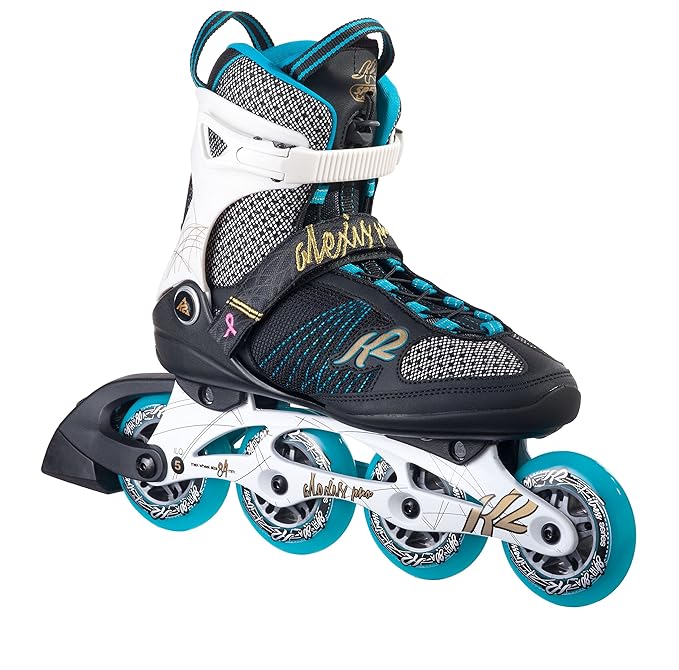 K2 Damen Inline Skates Alexis Pro 84 - schwarz-weiß-türkis - 30A0106.1.1