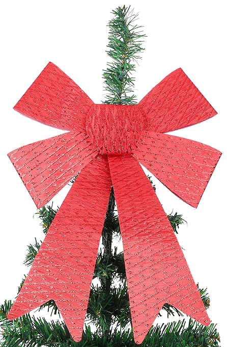 Christmas Concepts 37cm Diamond Effect Shiny Red Bow All