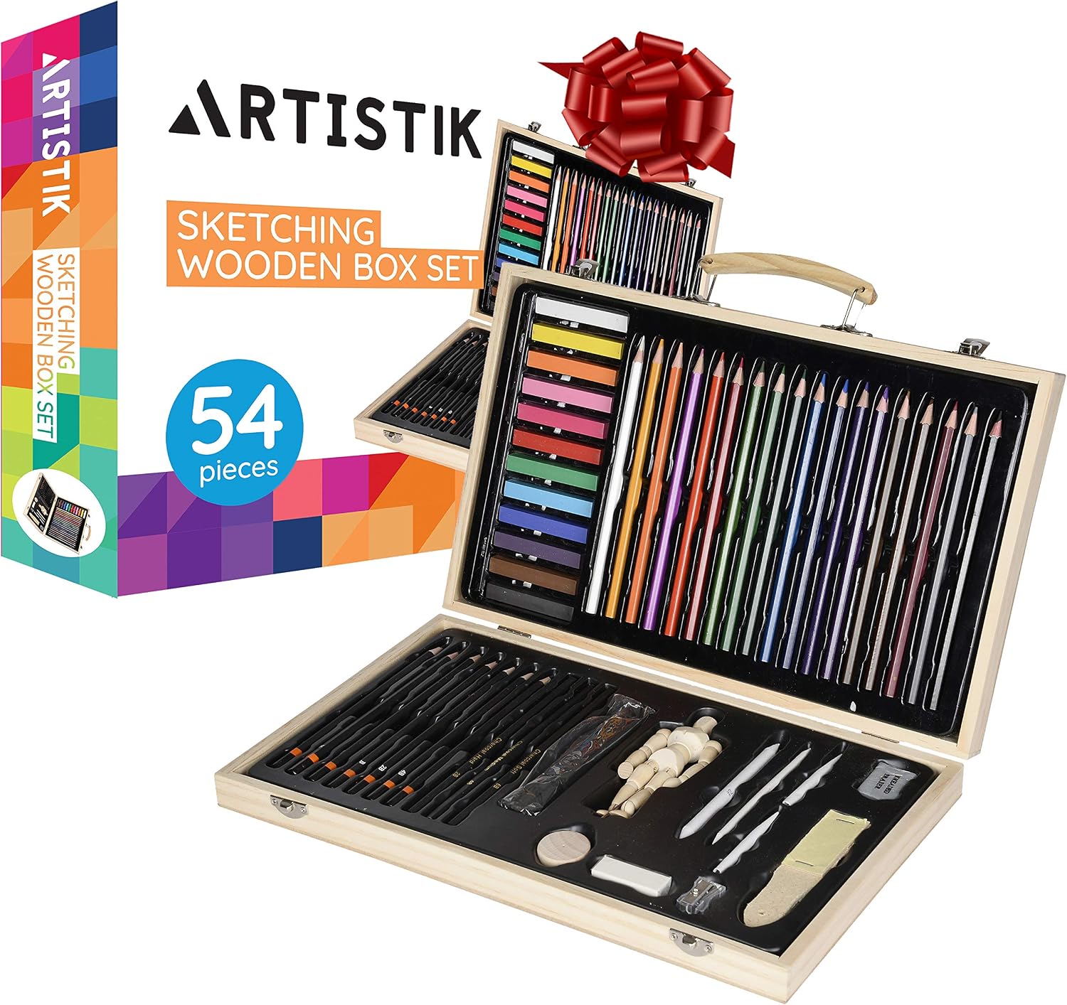 ARTISTIK Sketching Wooden Box Art Set including Mannequin