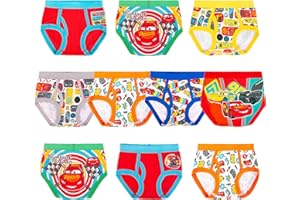 Disney boys Pixar Cars 100% Cotton Underwear With Lightning Mcqueen, Mater, Cruz & More Sizes 18m, 2/3t, 4t, 4, 6 and 8