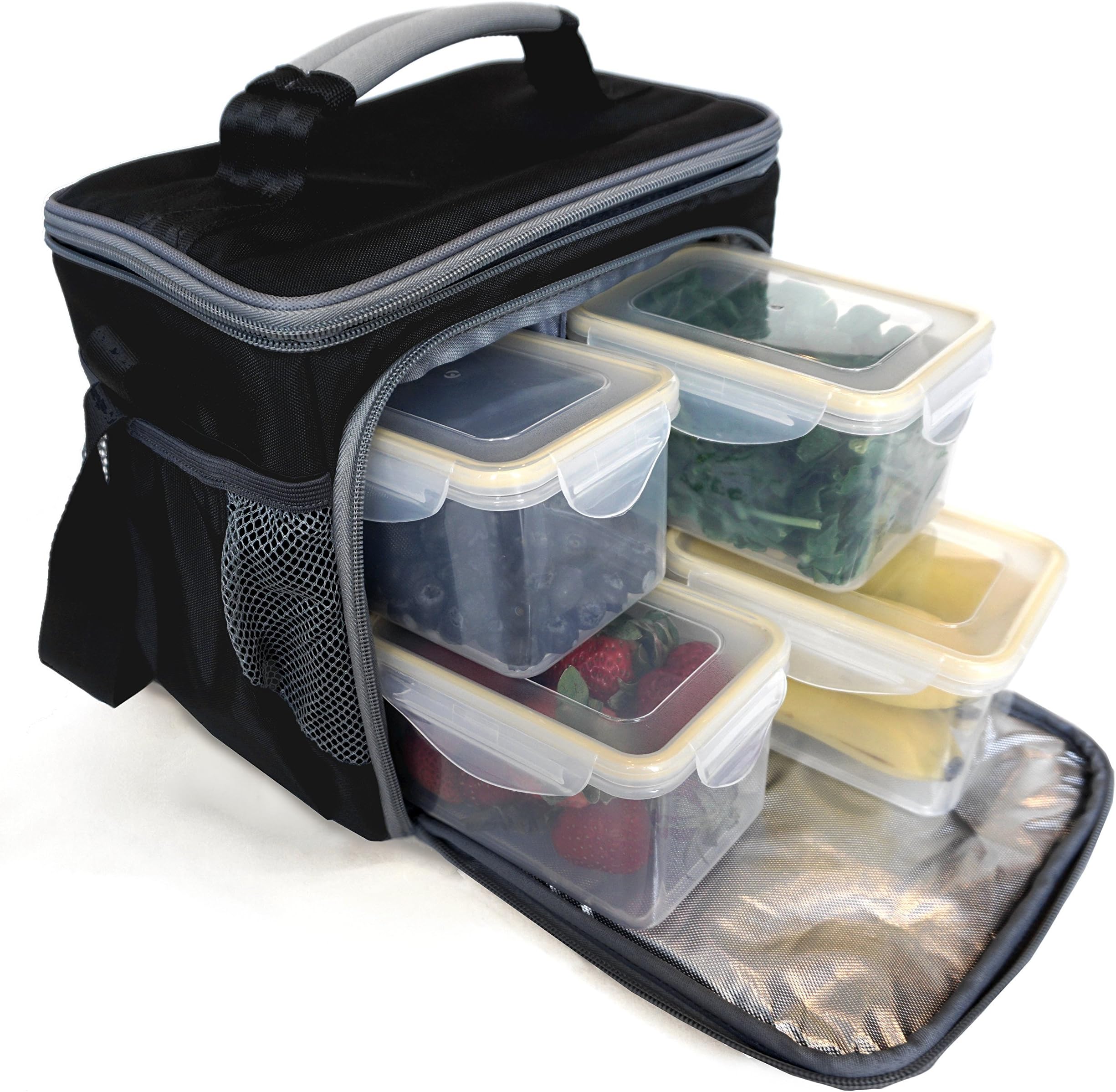 Meal Prep Lunch Box Including 4 Containers and 1 Ice Pack by MaxPak