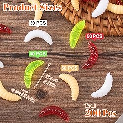 CustomyLife 200pcs 20mm False Bread Worm for