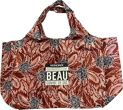 Amazon Monoprix モノプリ エコバッグ 並行輸入品 トロピカルフラワー モノプリ シューズ バッグ