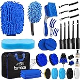 Bemece 31 PCS Car Cleaning Kit, Car Detailing Kit, Car Wash Brush kit for Cleaning Wheels, Interior, Exterior, Leather, Dashb