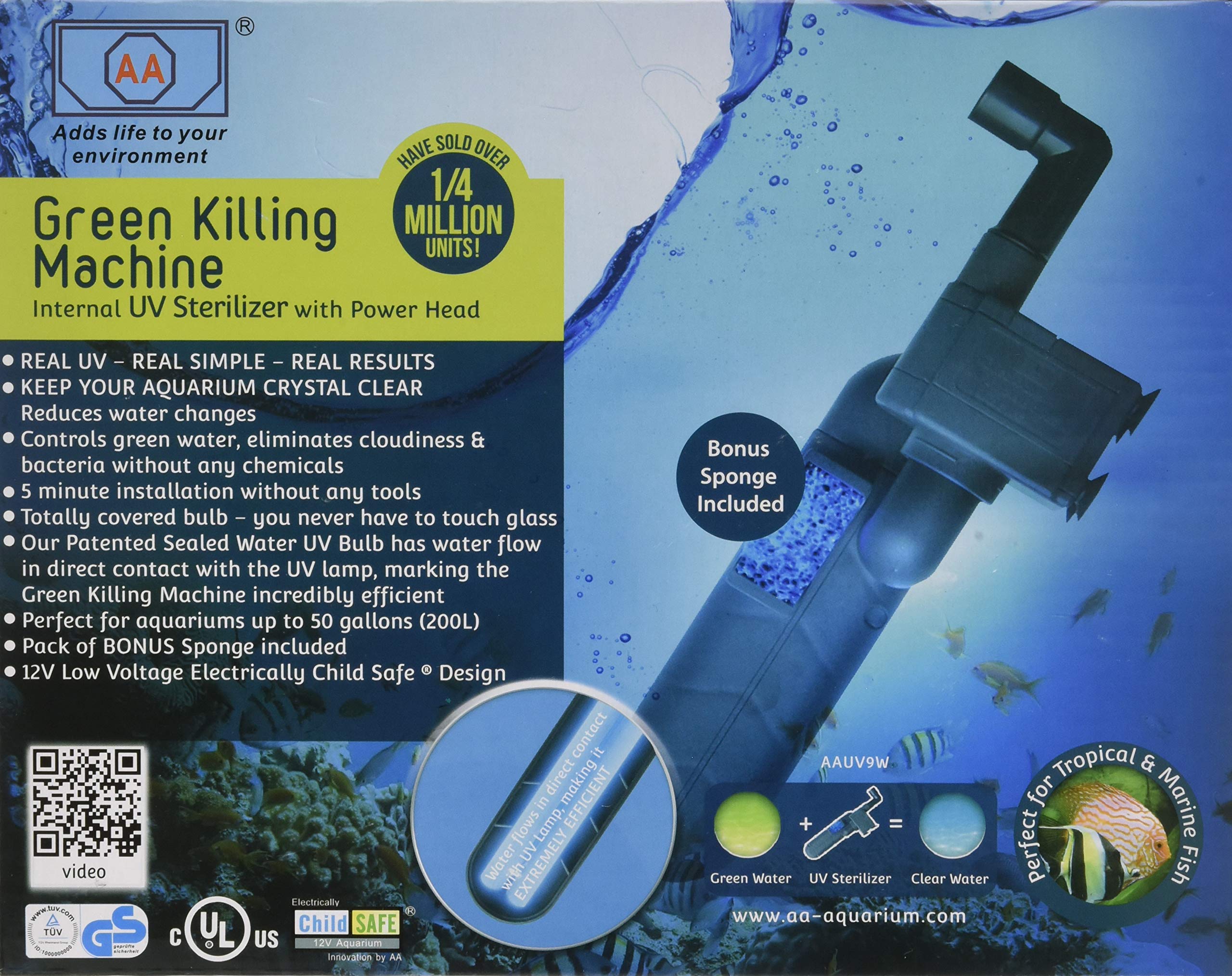 AA Aquarium Green Killing Machine Internal UV Sterilizer with Power Head Buy Online in UAE