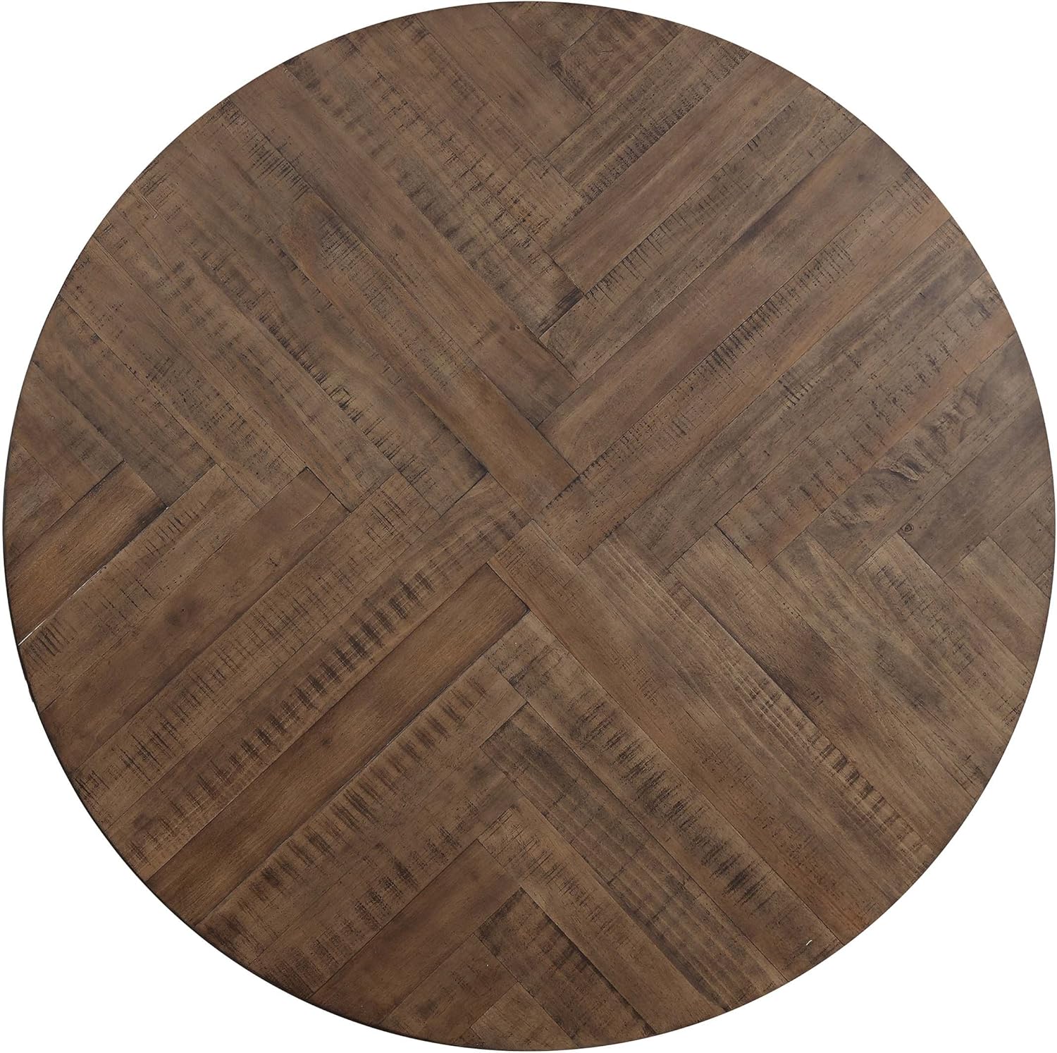 Homelegance Fideo 45" Round Industrial Style Dining Table, Pine - Tables