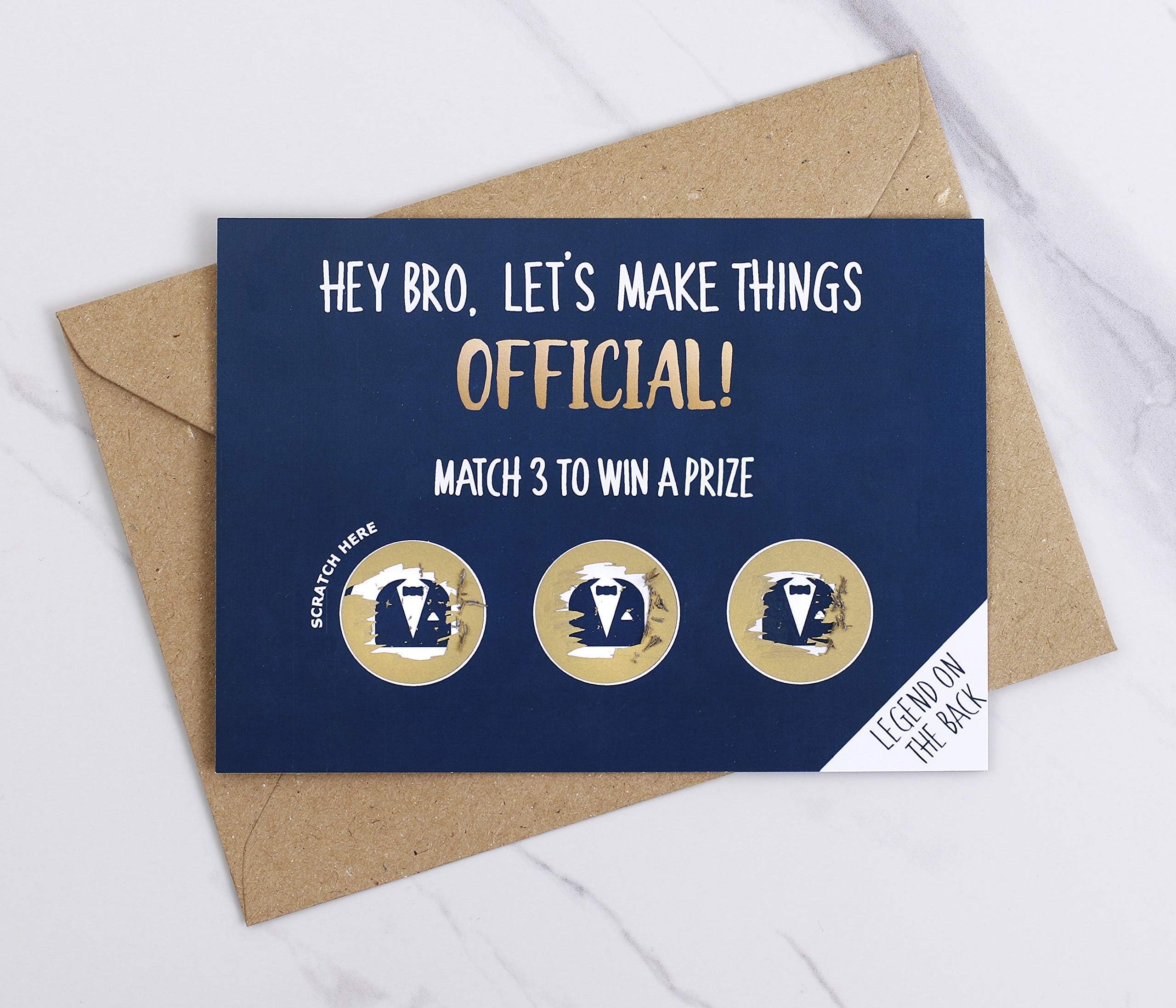 Funny Groomsman Proposal Card, Groomsman Scratch Card, Will You Be My Groomsman, Best Man Proposal Card, Funny Lottery…