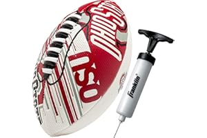 Franklin Sports NCAA Football - Youth Mini Football - 8.5" SPACELACE Easy Grip Texture - Perfect for Kids