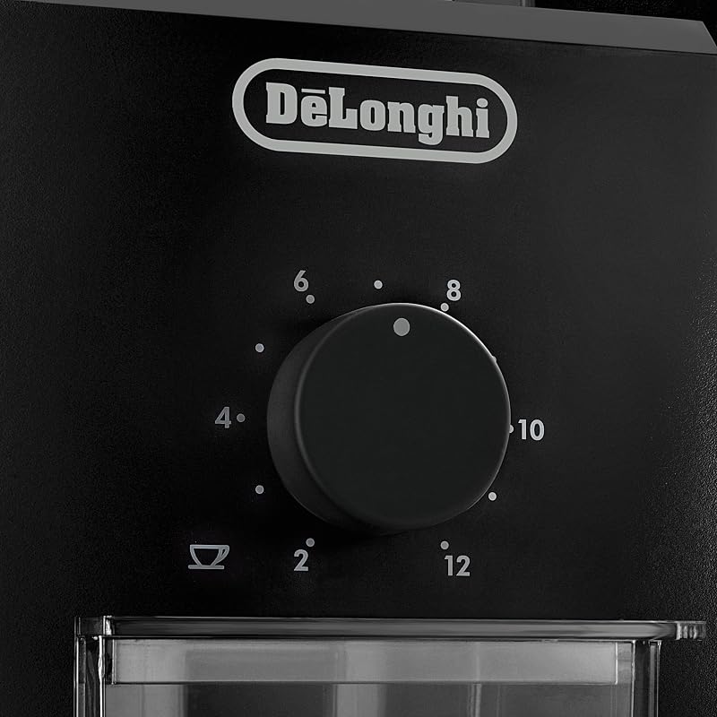 KG79 Macinacaffè elettrico, Macinacaffè professionale a Pressione con 16 Livelli di Macinatura, Pulsanti soft touch, Fino a 12 tazze, Dispositivo di sicurezza, Nero