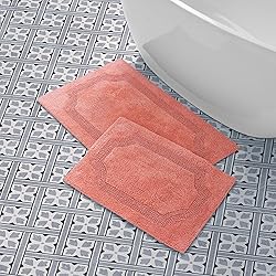 Laura Ashley Reversible Cotton 2-Piece Bath Mat