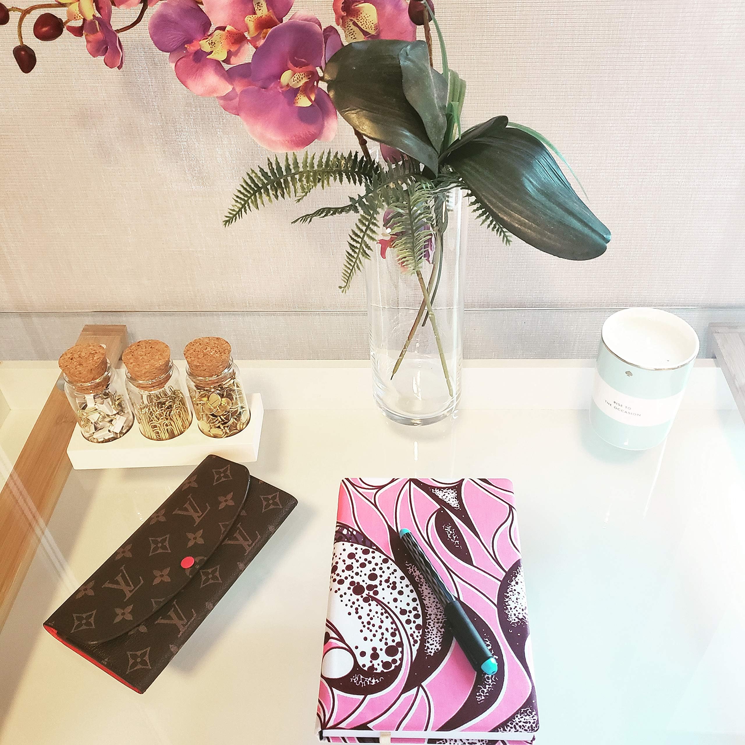 Ankara Fabric Cover Journal, Inspired by The Vibrant Colors of The African Continent, A5 Lined Journal, Personal Journal, Writing Journal, 14.7 x 20.8 cm, 1 LB PER Piece, 384 Pages(Pink/Brown)