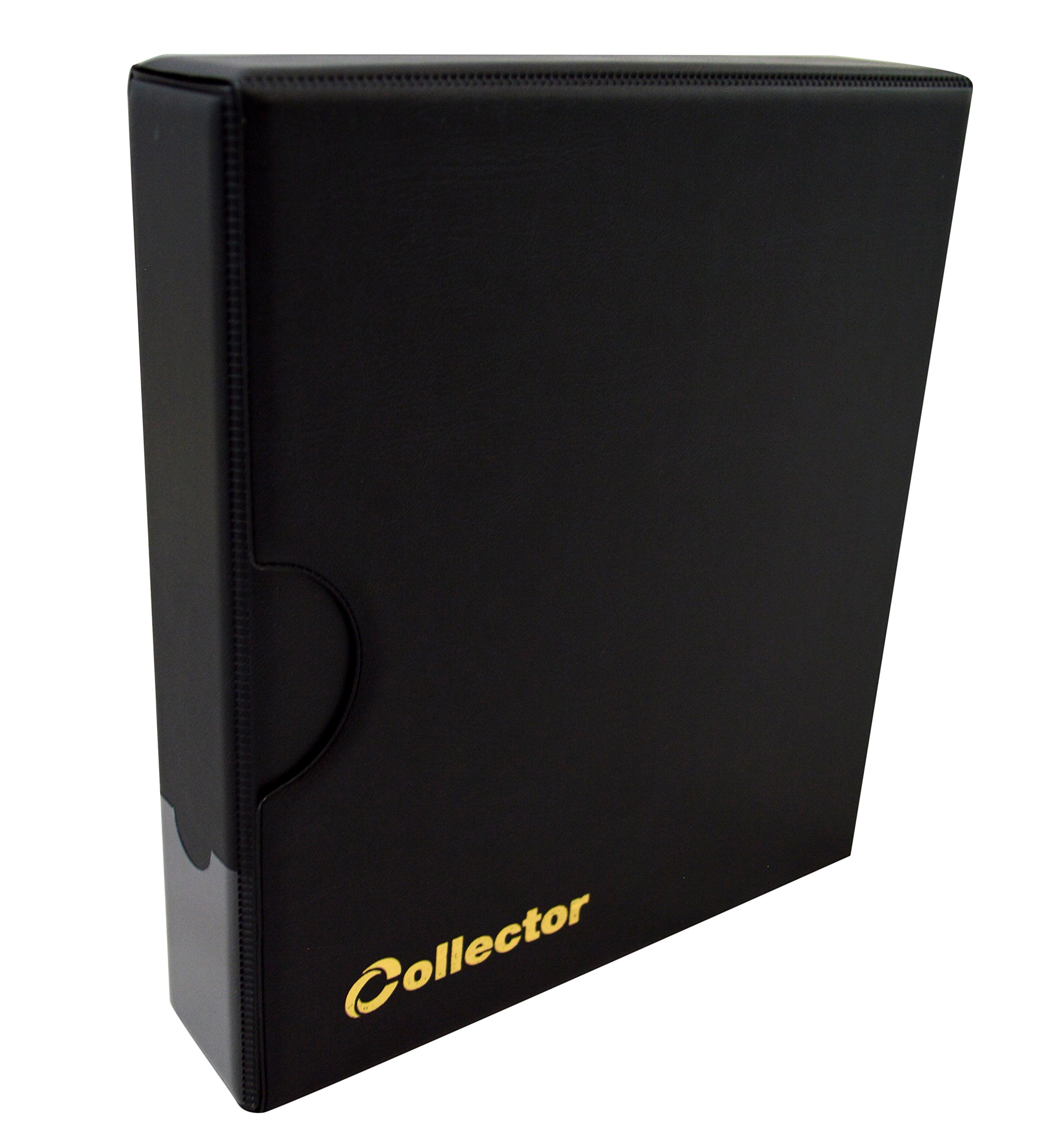 Collector Coin Album IN CASE for 300 mix sizes coins from small till large coin - with pages and red dividers + index - BLACK