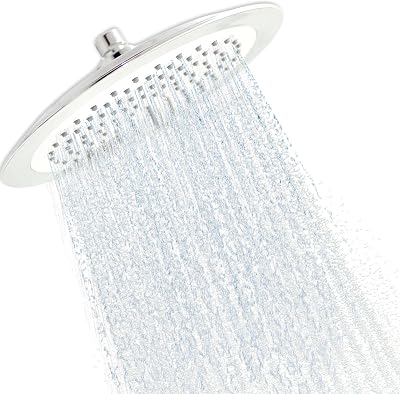 AQUALONA Overhead Fixed Shower Head Rub Clean Chrome BSP 1/2" Easy Installation