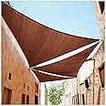 ColourTree CTSLT Custom Size Order to Make 8' x 15' x 17' Brown Right Triangle Sun Shade Sail Canopy Mesh Fabric UV Block UPF50 - Commercial Heavy Duty - 190 GSM - 3 Years Warranty