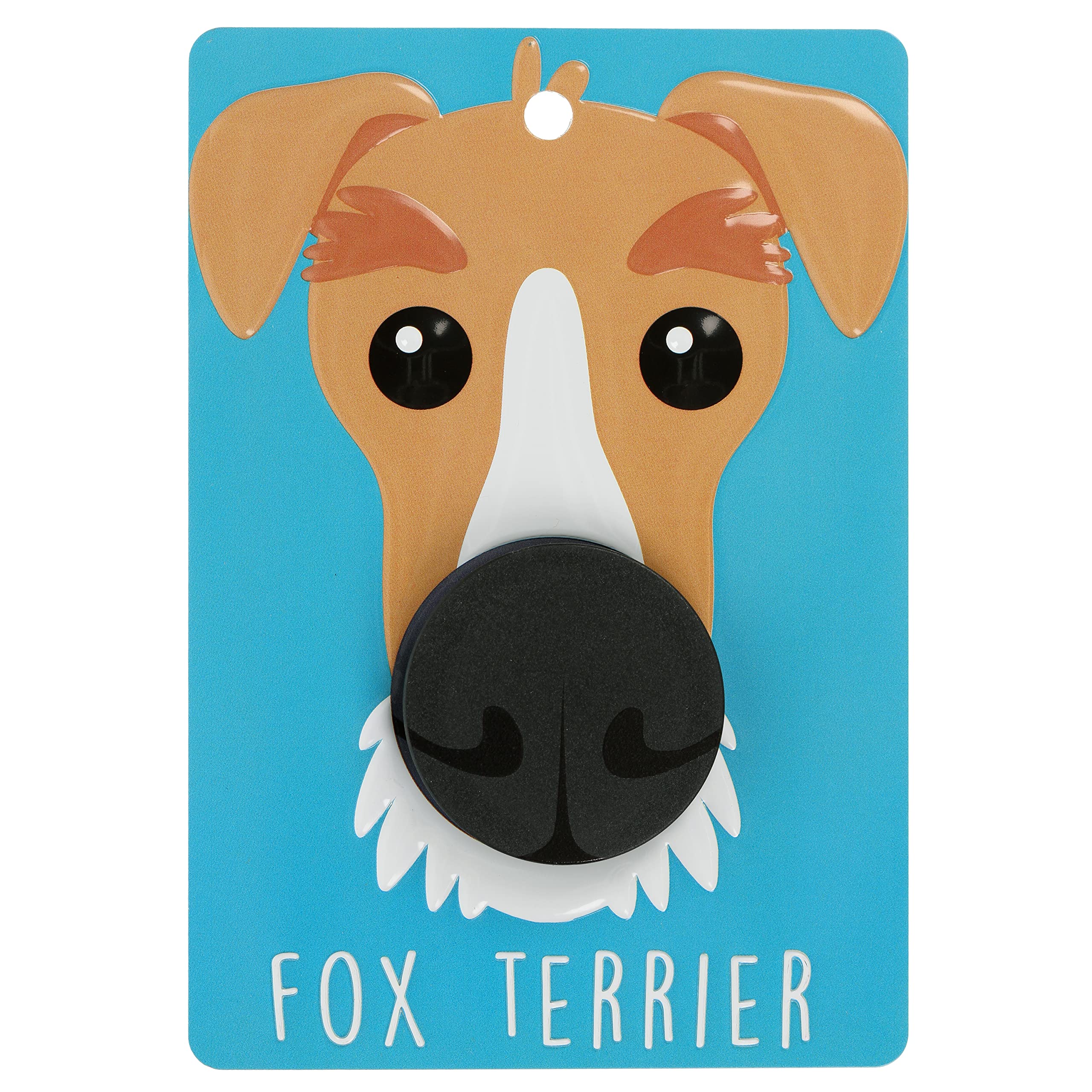 Pooch Pals Fox Terrier Dog Lead Holder Wall Mounted Plaque Pop-Out Hook Hanger