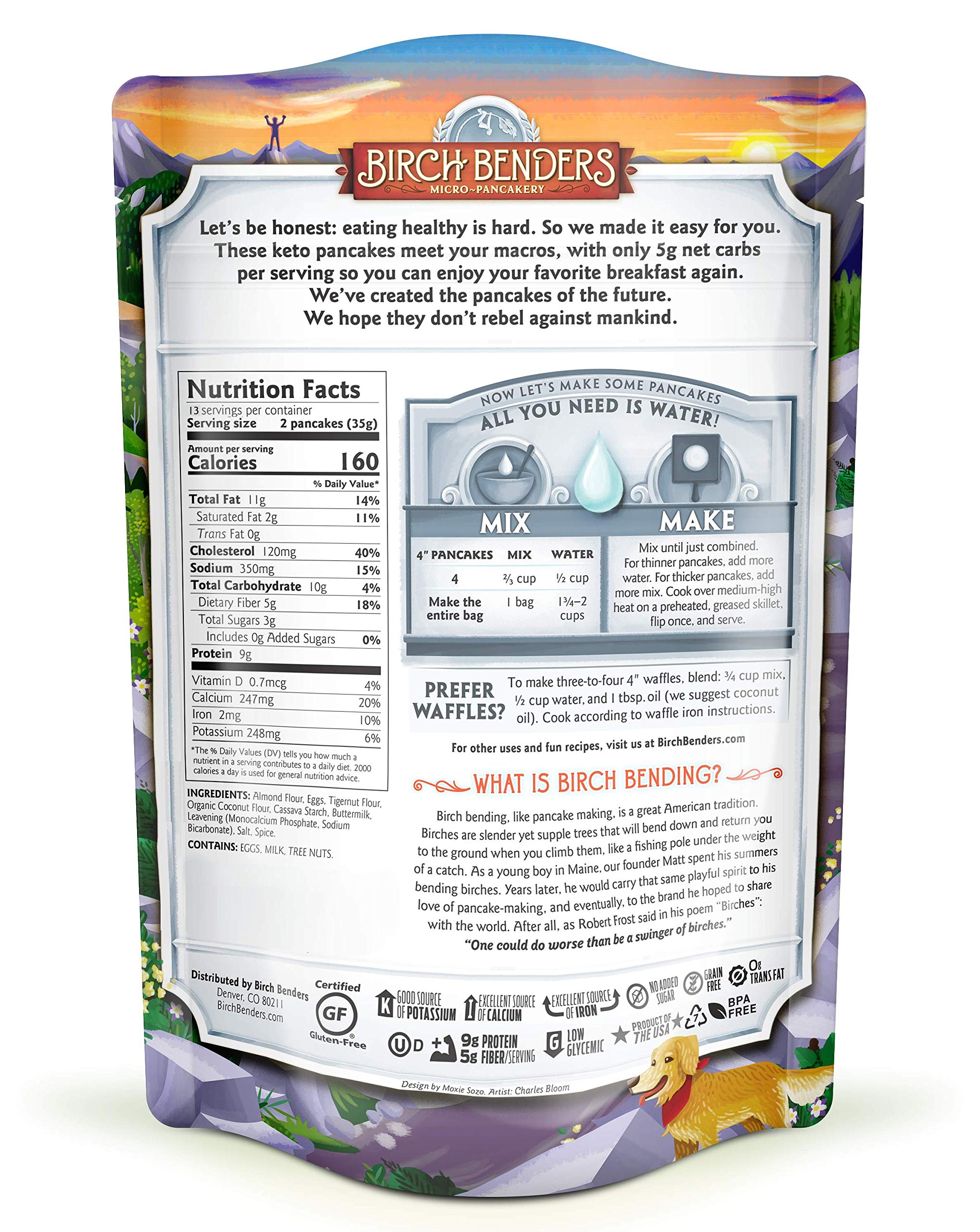 Keto Pancake & Waffle Mix by Birch Benders, LowCarb, High Protein