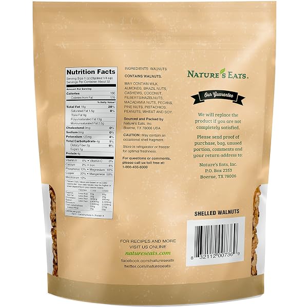 NATURE’S EATS WALNUTS, 32 OZ