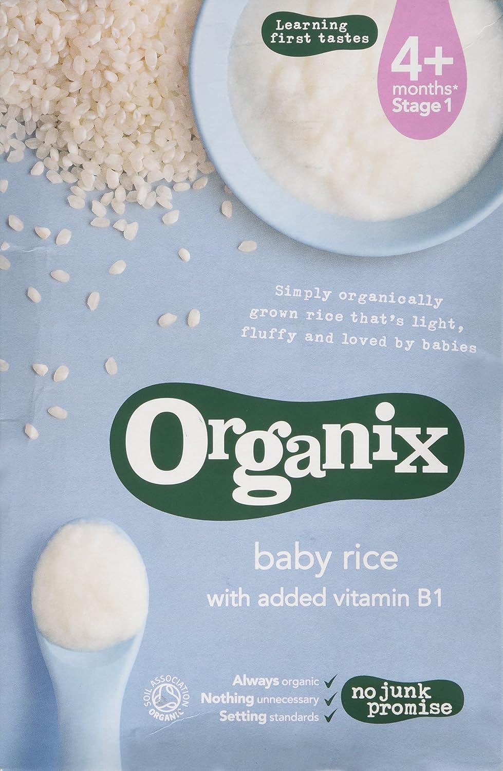 Organix Organic Baby Rice, 4+ Months, Stage 1, 100g Amazon.co.uk