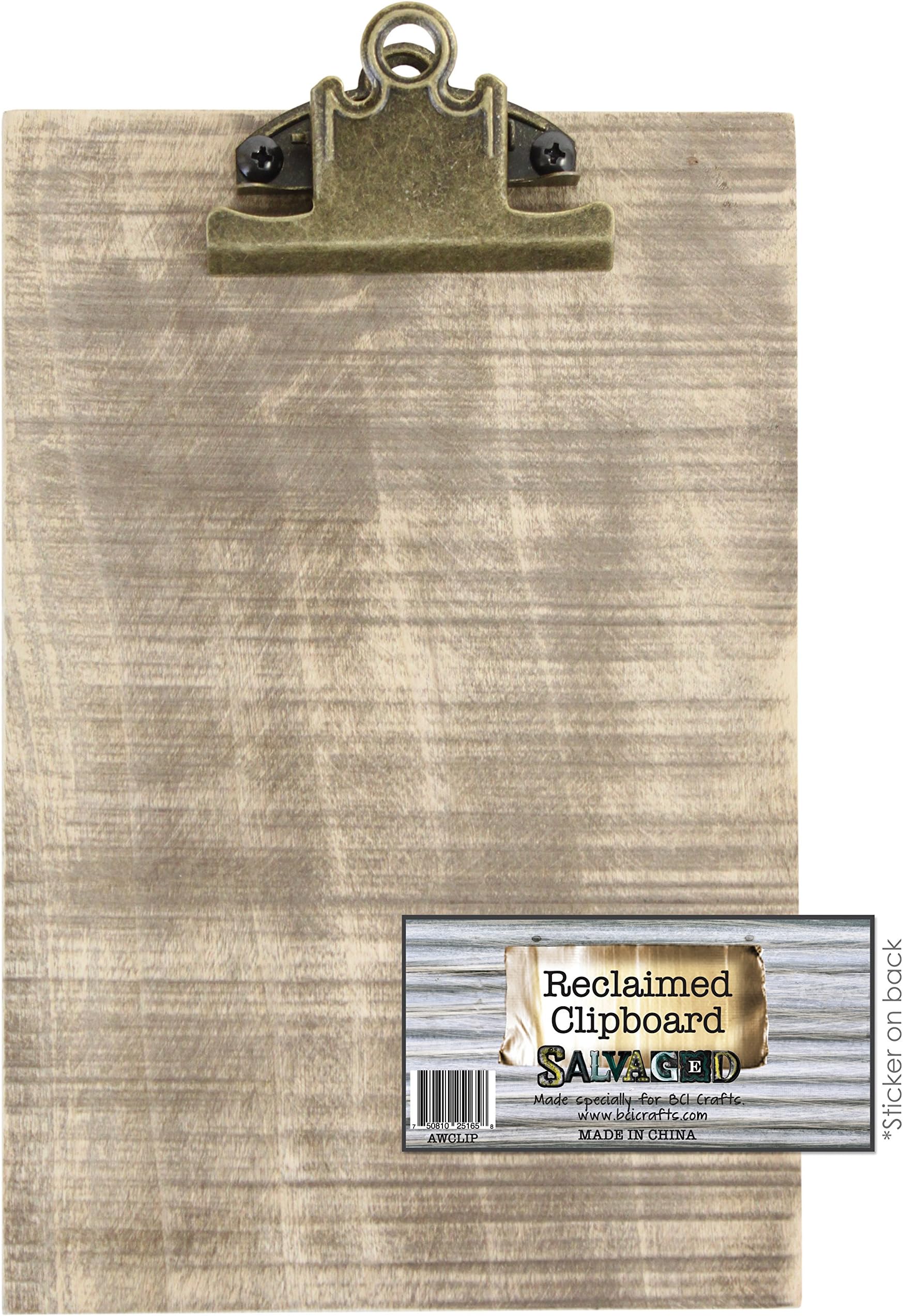 BCI Crafts Wood Clipboard 6"X9"-Reclaimed