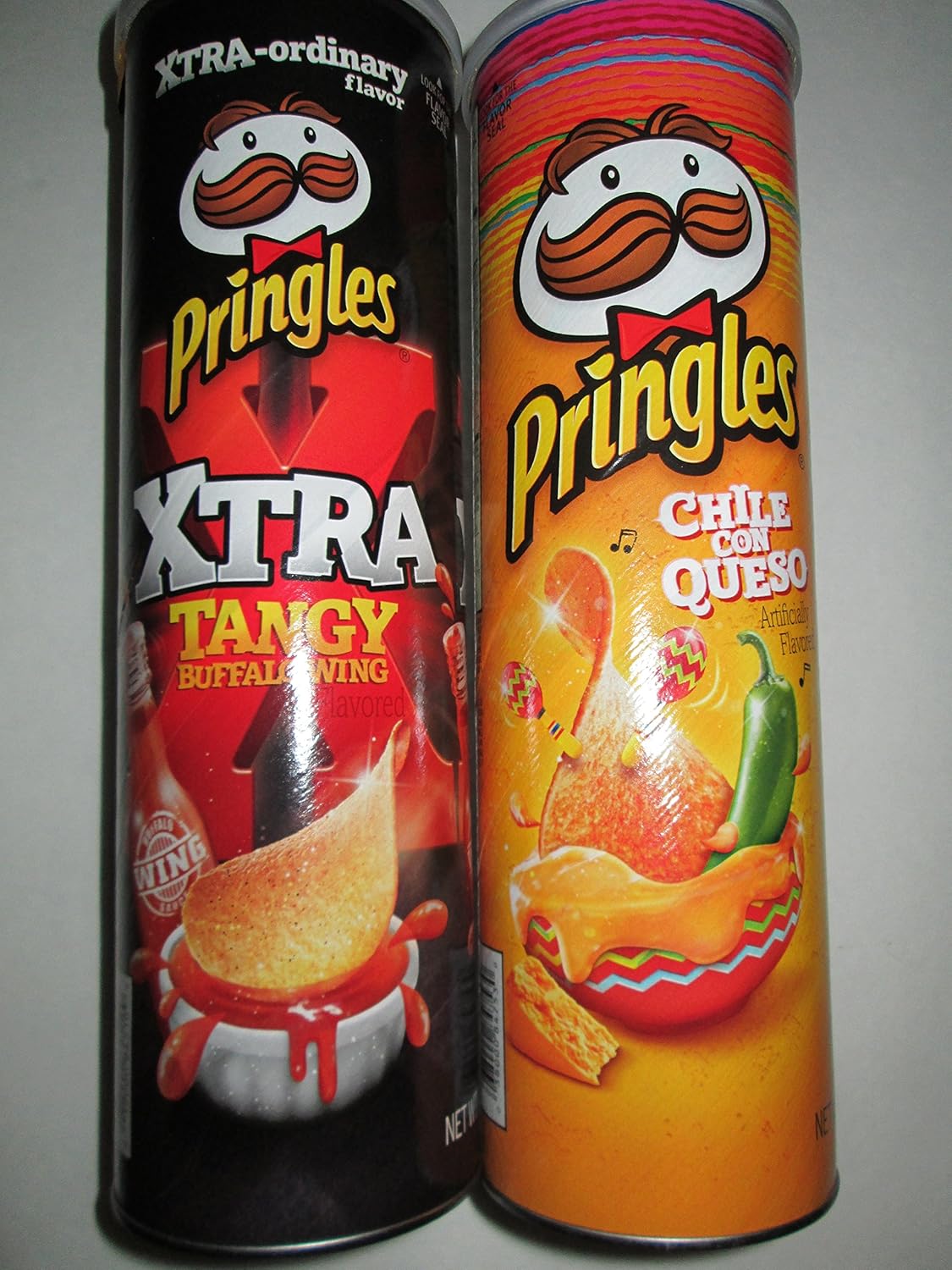 Pringles Xtra Tangy Buffalo Wing & Chile Con Queso 2 X 5.96 Oz Combo Pack