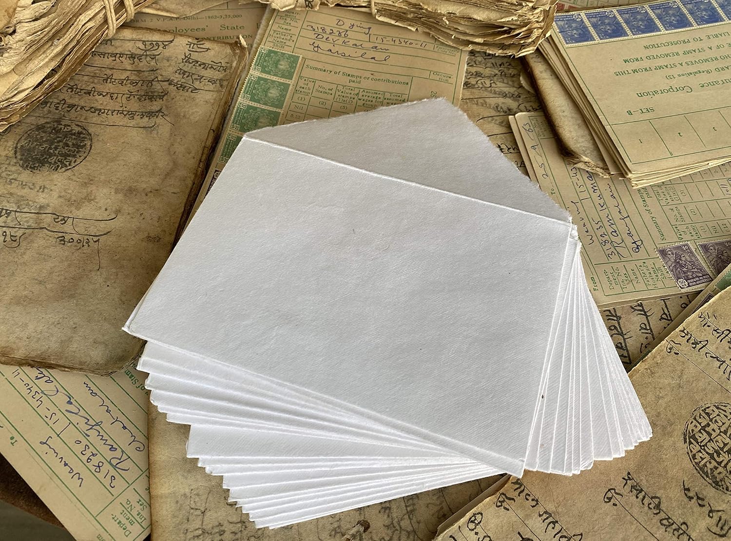Wanderings Handmade White Deckle Edge Envelope, 11x16cm Package of 25 - Image 4
