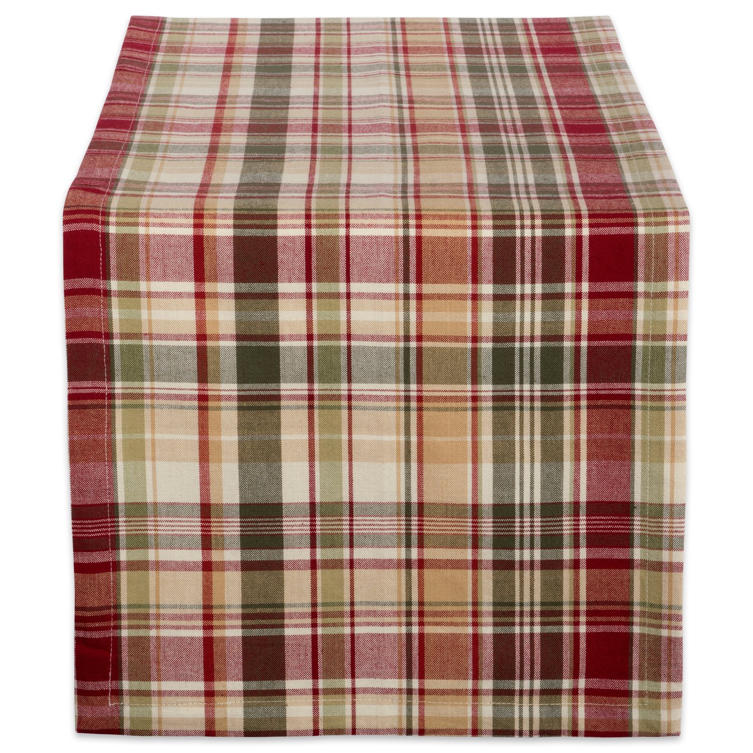 DII Autumn & Thanksgiving Tabletop Linens, Cotton, Plaid, 72" x 14" (Runner) — image 1