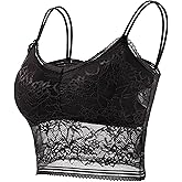 Maiclaice Women Lace Bralettes Padded Soft No Underwire Bra