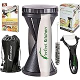 iPerfect Kitchen Envy Spiral Slicer - Best Vegetable Spiralizer , Peeler , Shredder , Zucchini Spaghetti Pasta Maker You'll Ever Use - Makes Veggie Noodles and Cut Vegetables in Minutes