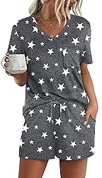 RUBZOOF Women's Short Sleeve Pajama Sets with